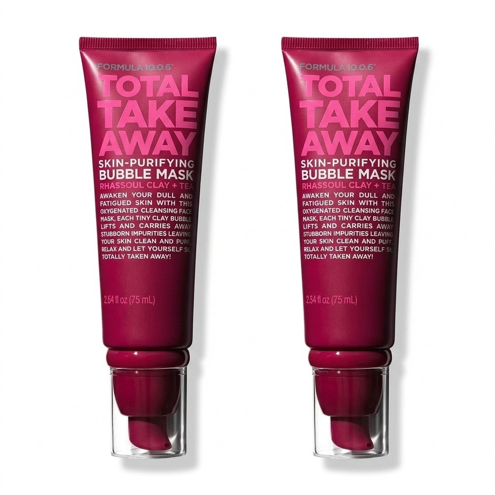 2-Pack Formula 10.0.6 Total Take Away Skin-Purifying Clay Bubble Mask 2.54 oz